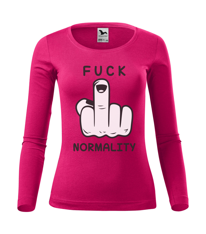 Fuck normality - Hosszú ujjú női póló málna