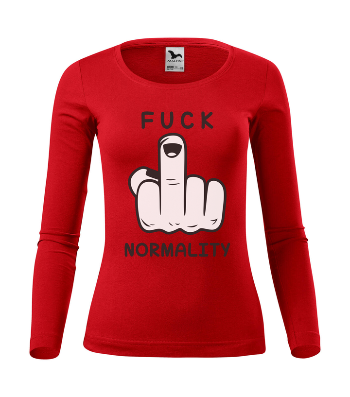 Fuck normality - Hosszú ujjú női póló piros