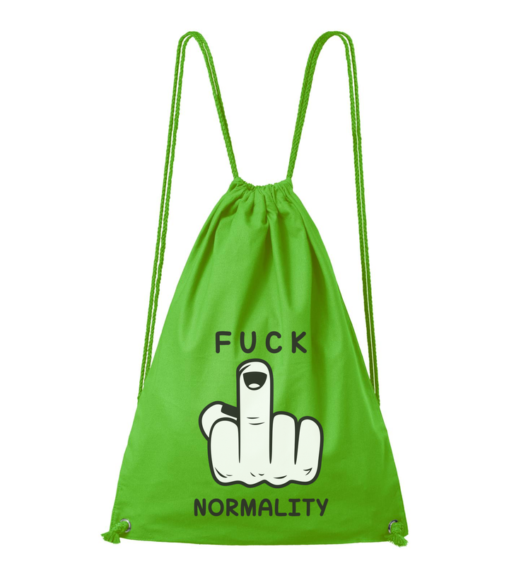Fuck normality - Pamut hátizsák almazöld