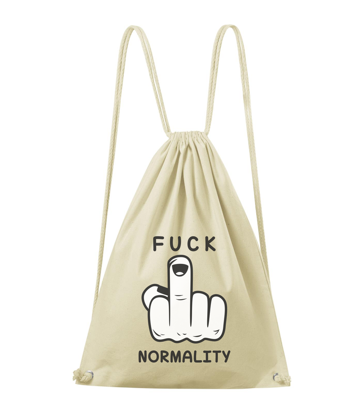 Fuck normality - Pamut hátizsák natúr