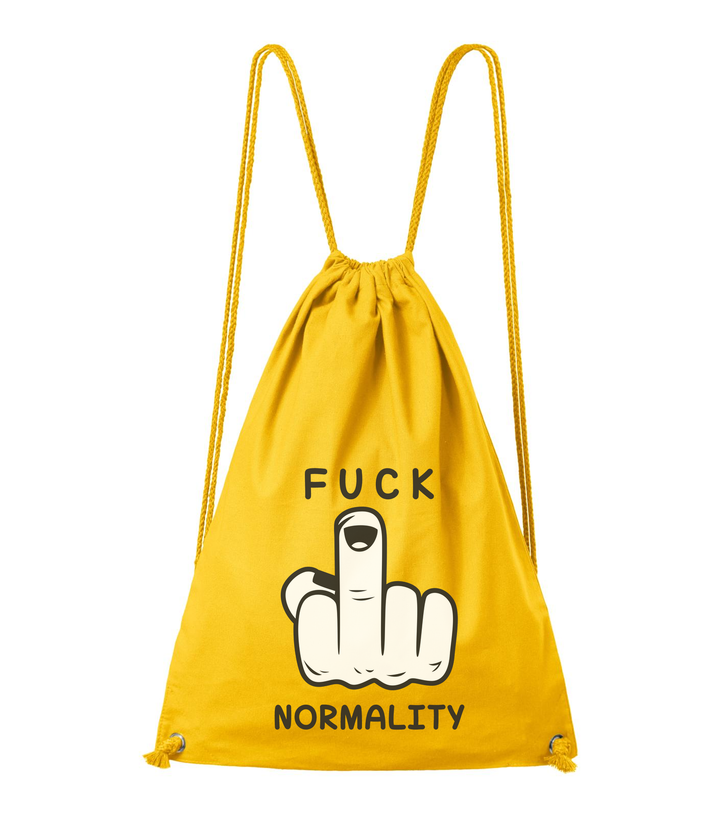 Fuck normality - Pamut hátizsák sárga