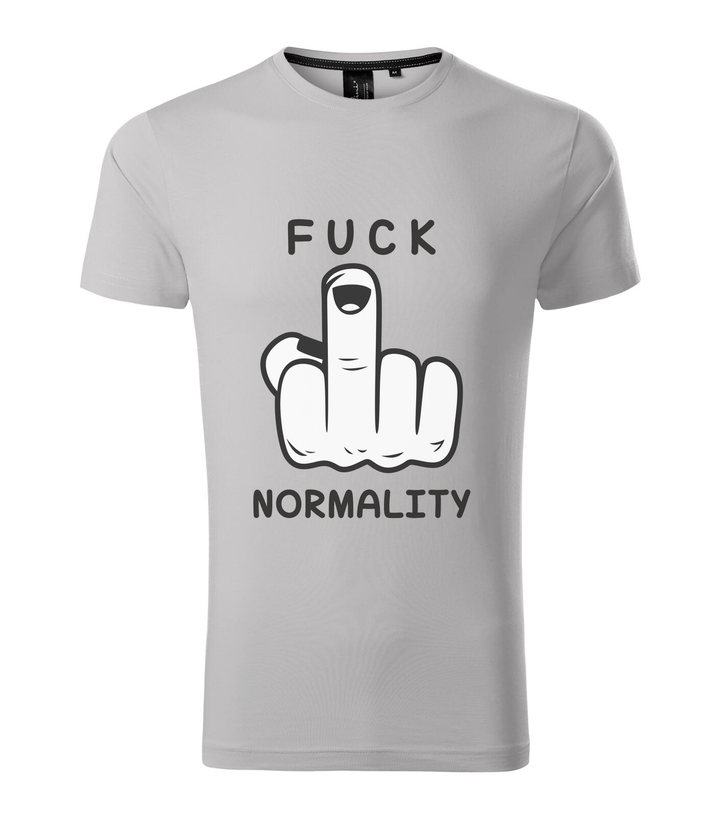 Fuck normality - Prémium férfi póló ezüstszürke