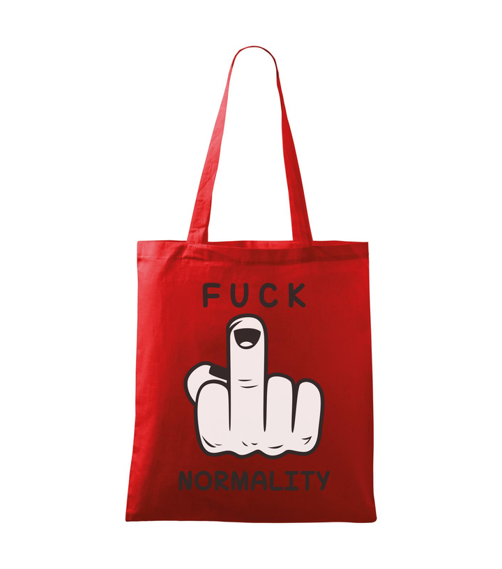 Fuck normality - Vászontáska (42 x 38 cm) piros