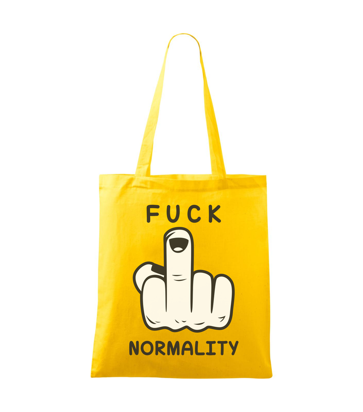 Fuck normality - Vászontáska (42 x 38 cm) sárga