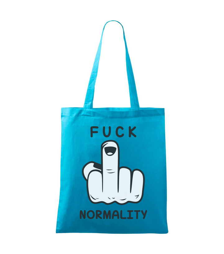 Fuck normality - Vászontáska (42 x 38 cm) türkiz