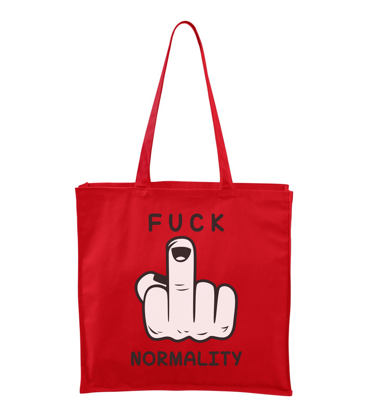 Fuck normality - Vászontáska (43 x 43 cm) piros