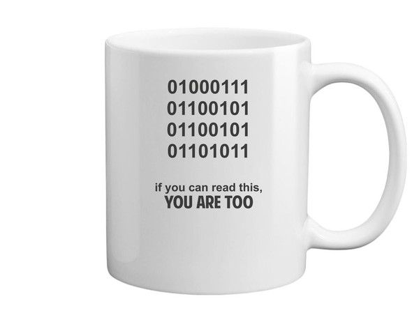 GEEK - if you can read this, you are too - Bögre fehér