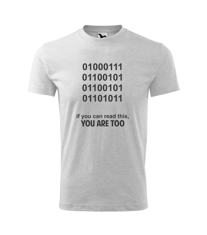 GEEK - if you can read this, you are too - Gyerek póló világosszürke