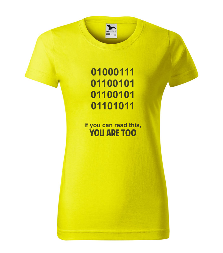 GEEK - if you can read this, you are too - Női póló citrom