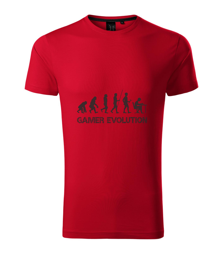 Gamer evolution - Prémium férfi póló F1 piros