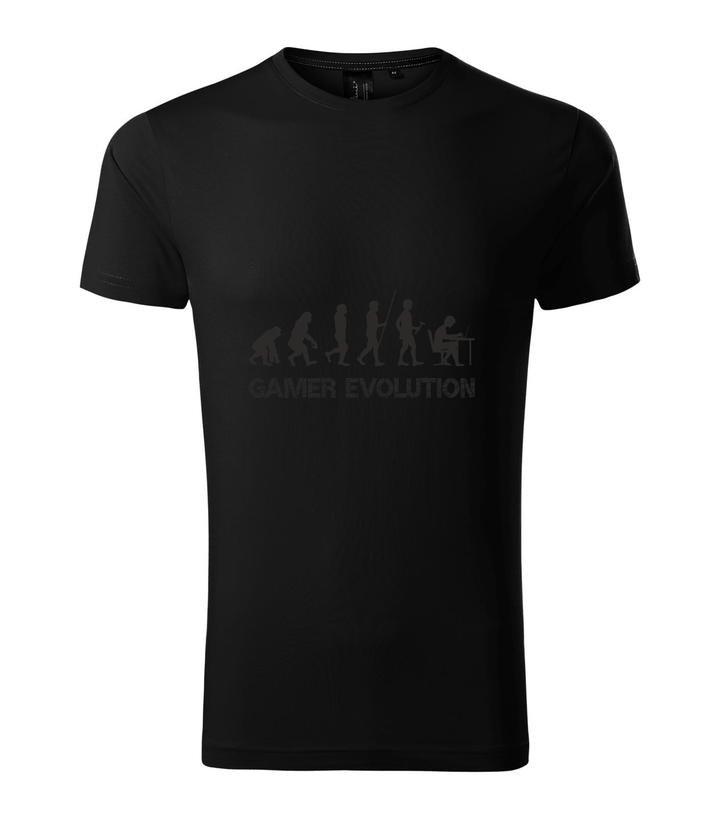 Gamer evolution - Prémium férfi póló fekete