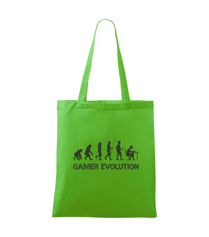 Gamer evolution - Vászontáska (42 x 38 cm) almazöld