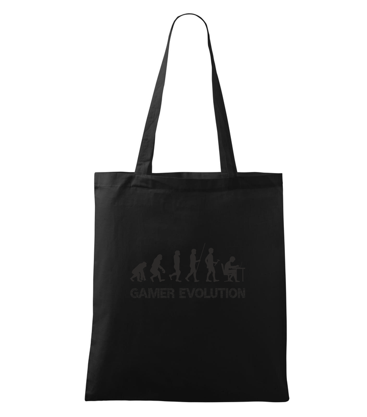 Gamer evolution - Vászontáska (42 x 38 cm) fekete