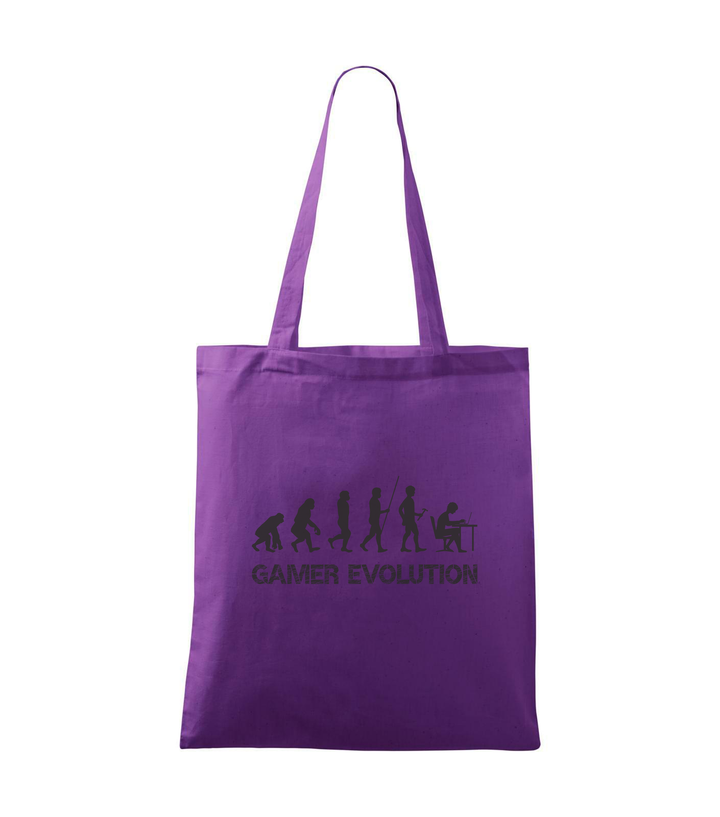 Gamer evolution - Vászontáska (42 x 38 cm) lila