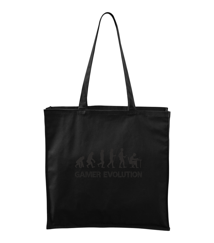 Gamer evolution - Vászontáska (43 x 43 cm) fekete