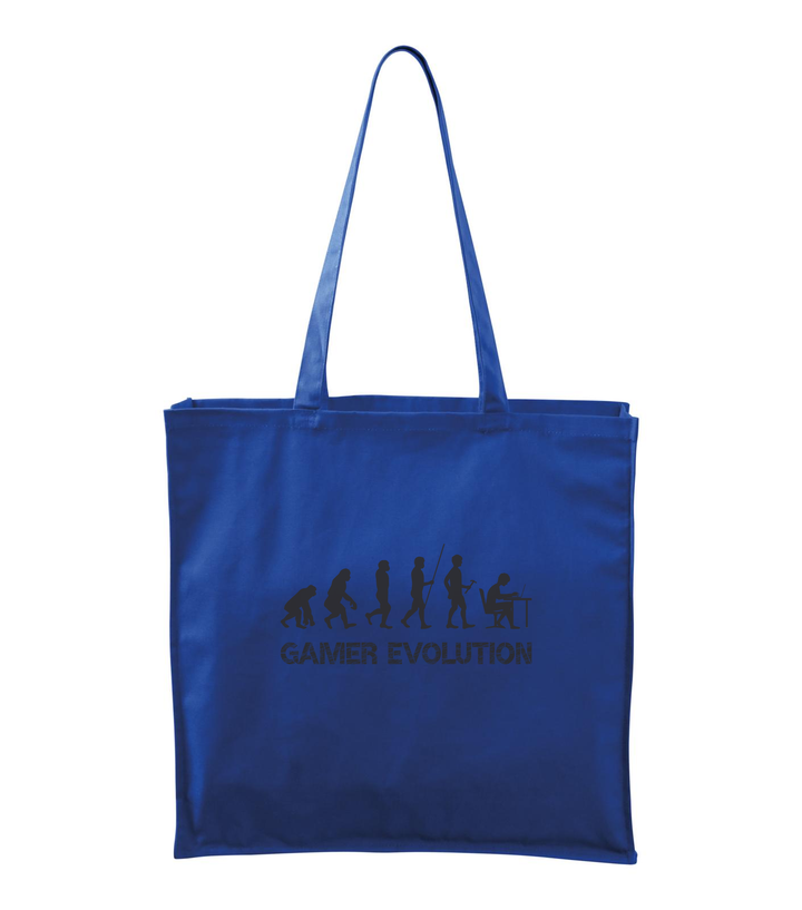 Gamer evolution - Vászontáska (43 x 43 cm) királykék