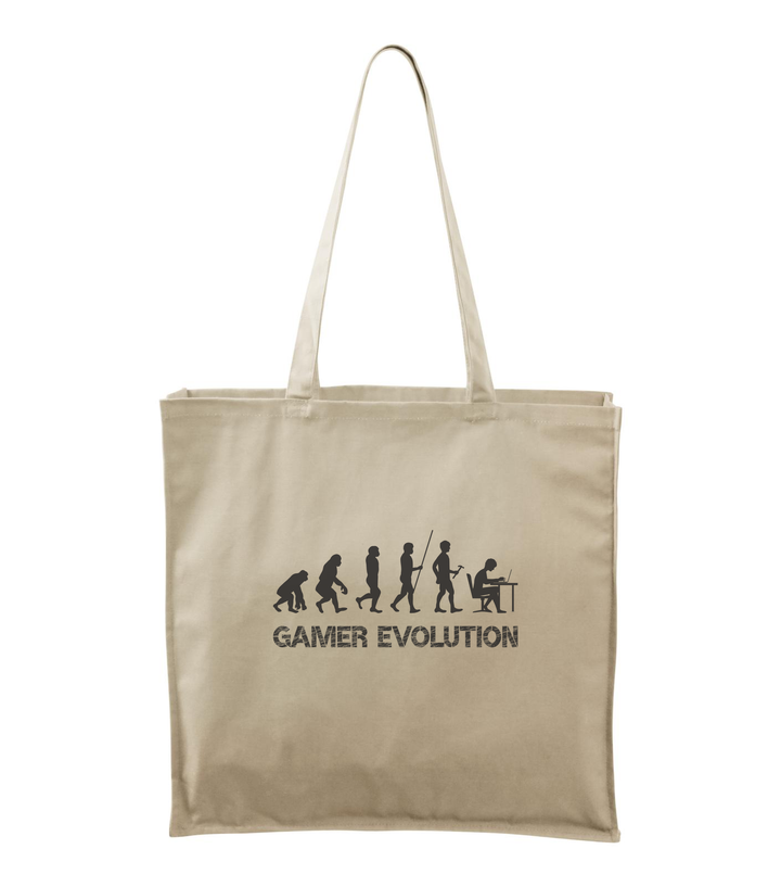 Gamer evolution - Vászontáska (43 x 43 cm) natúr