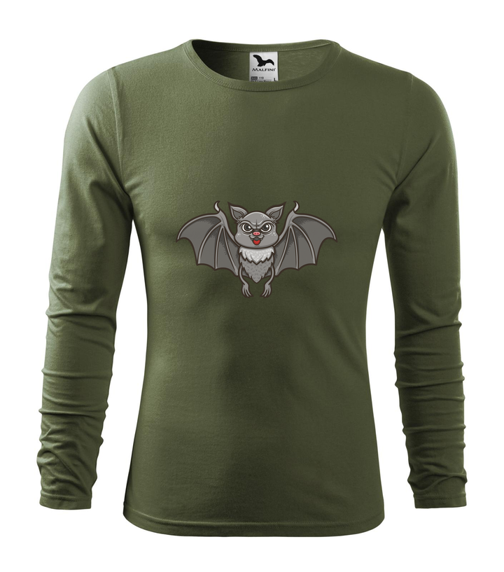 Halloween denevér - Hosszú ujjú férfi póló khaki