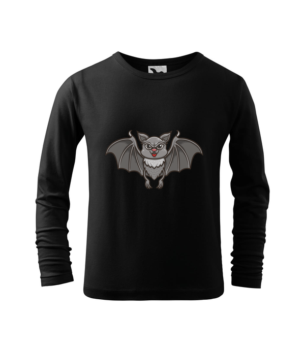 Halloween denevér - Hosszú ujjú gyerek póló fekete