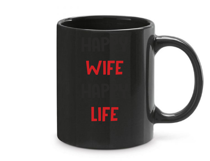 Happy wife happy life - Bögre fekete