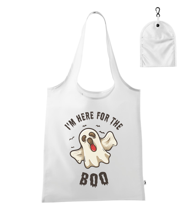 I'm here for the boo - Bevásárló táska fehér