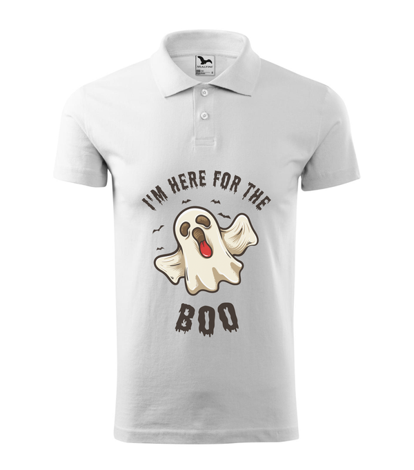 I'm here for the boo - Galléros férfi póló fehér