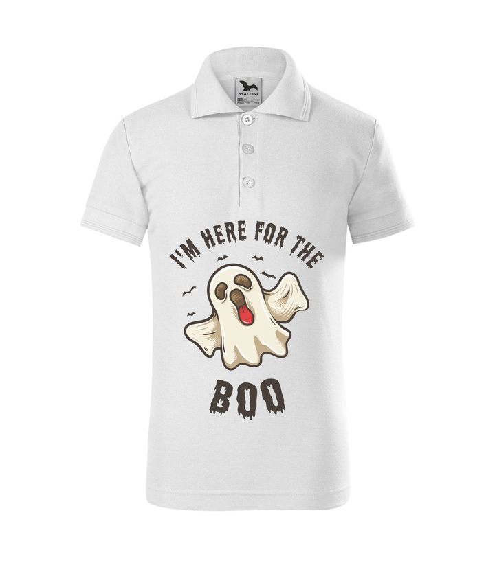 I'm here for the boo - Galléros gyerek póló fehér