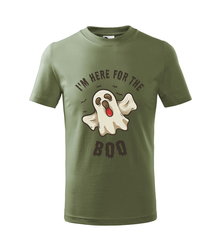 I'm here for the boo - Gyerek póló khaki