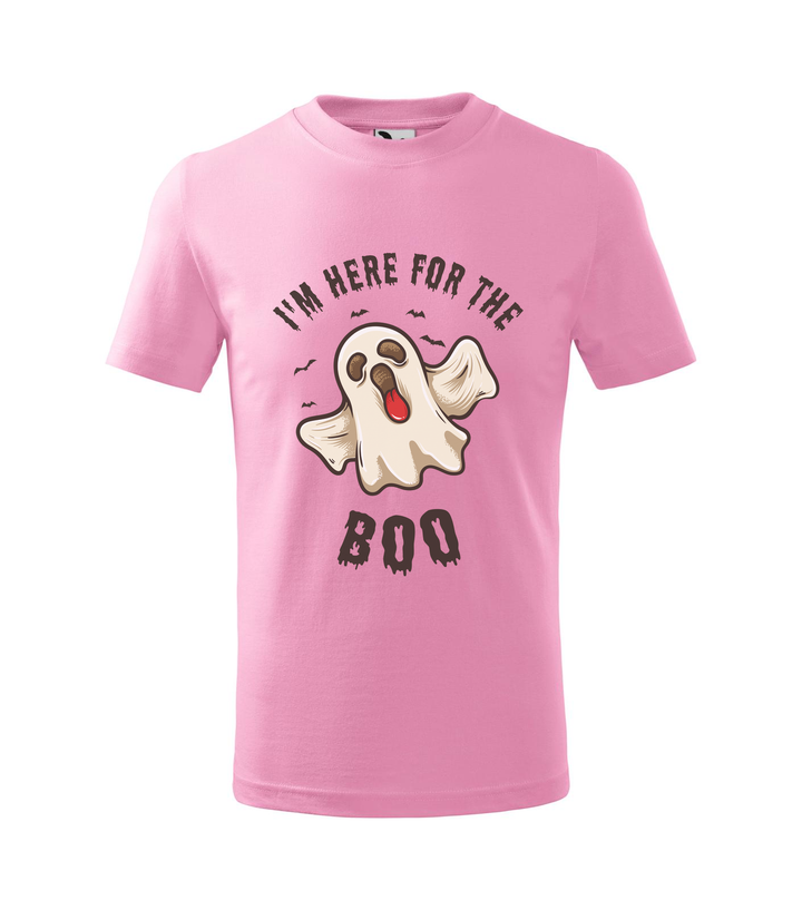 I'm here for the boo - Gyerek póló rózsaszín