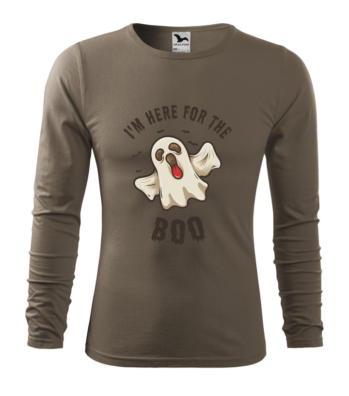 I'm here for the boo - Hosszú ujjú férfi póló army