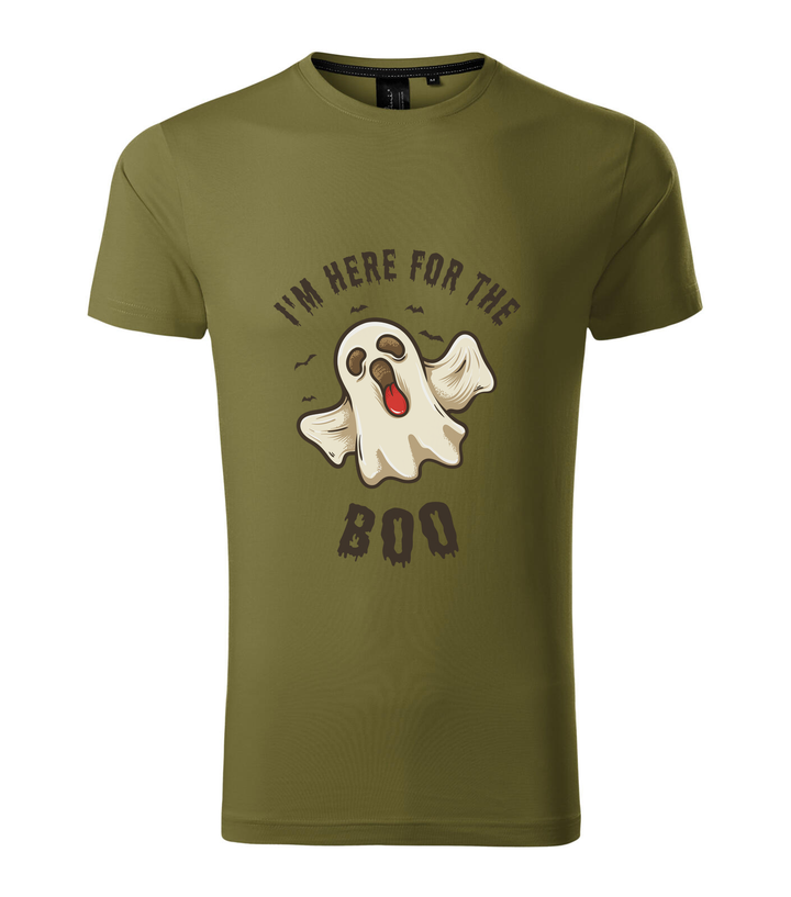 I'm here for the boo - Prémium férfi póló avokádózöld