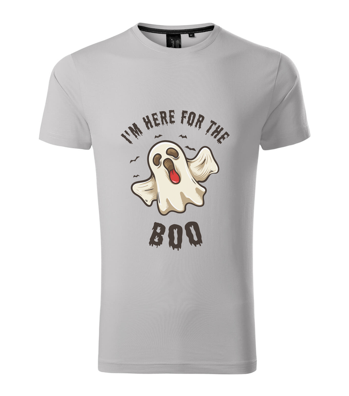 I'm here for the boo - Prémium férfi póló ezüstszürke