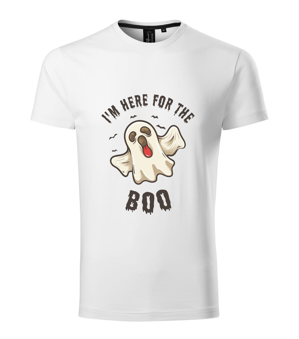 I'm here for the boo - Prémium férfi póló fehér