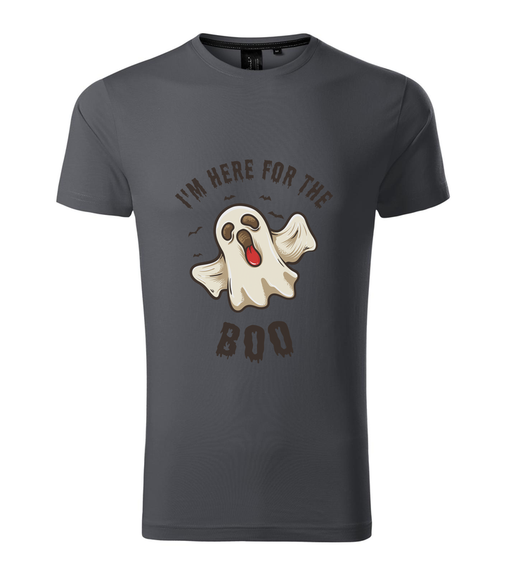 I'm here for the boo - Prémium férfi póló világos anthracite