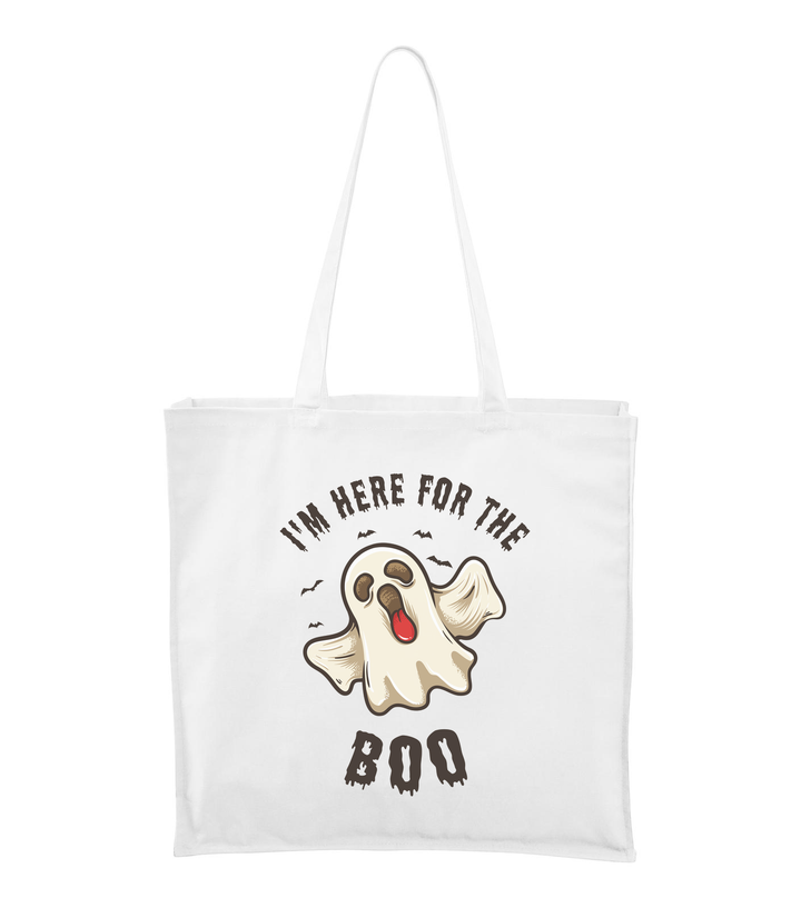 I'm here for the boo - Vászontáska (43 x 43 cm) fehér