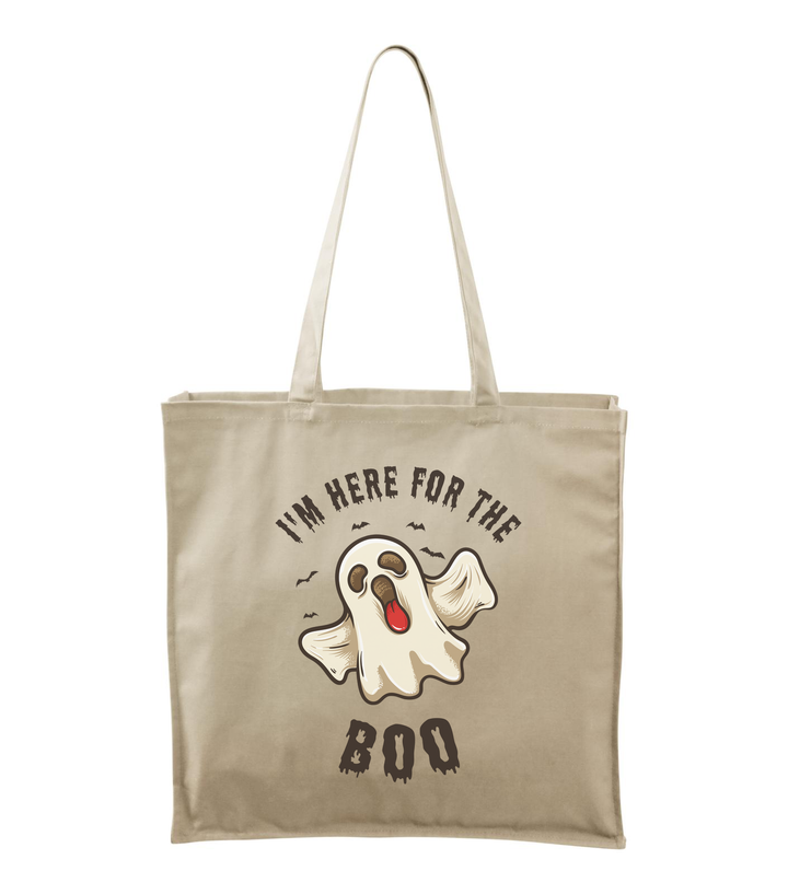 I'm here for the boo - Vászontáska (43 x 43 cm) natúr