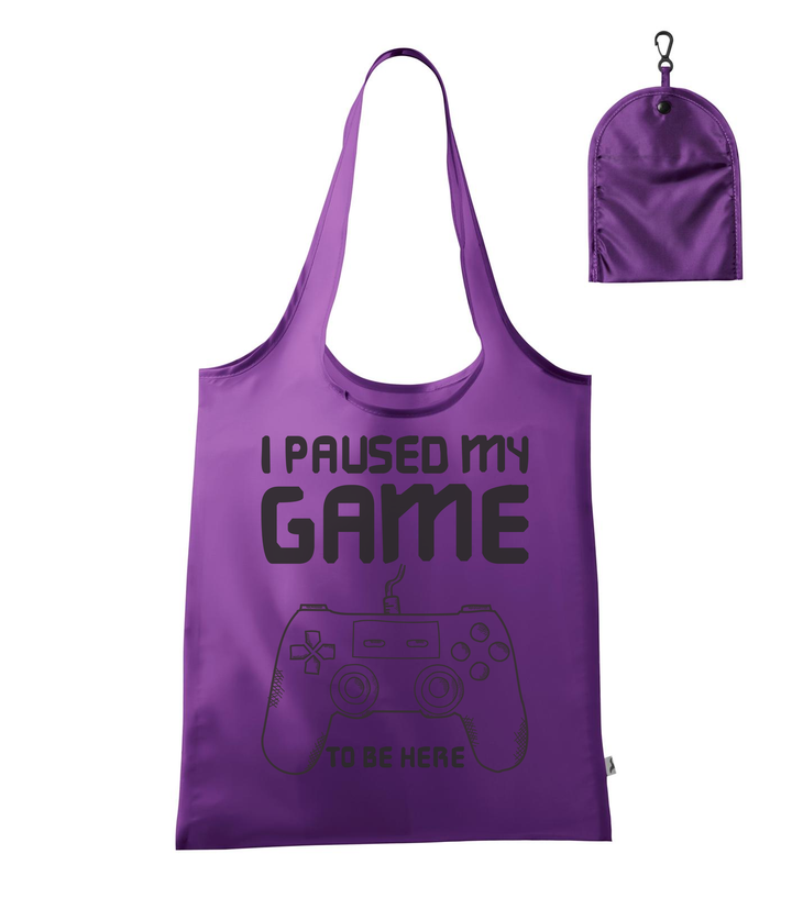 I paused my game to be here - Bevásárló táska lila