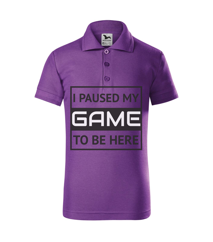 I paused my game to be here 1 - Galléros gyerek póló lila