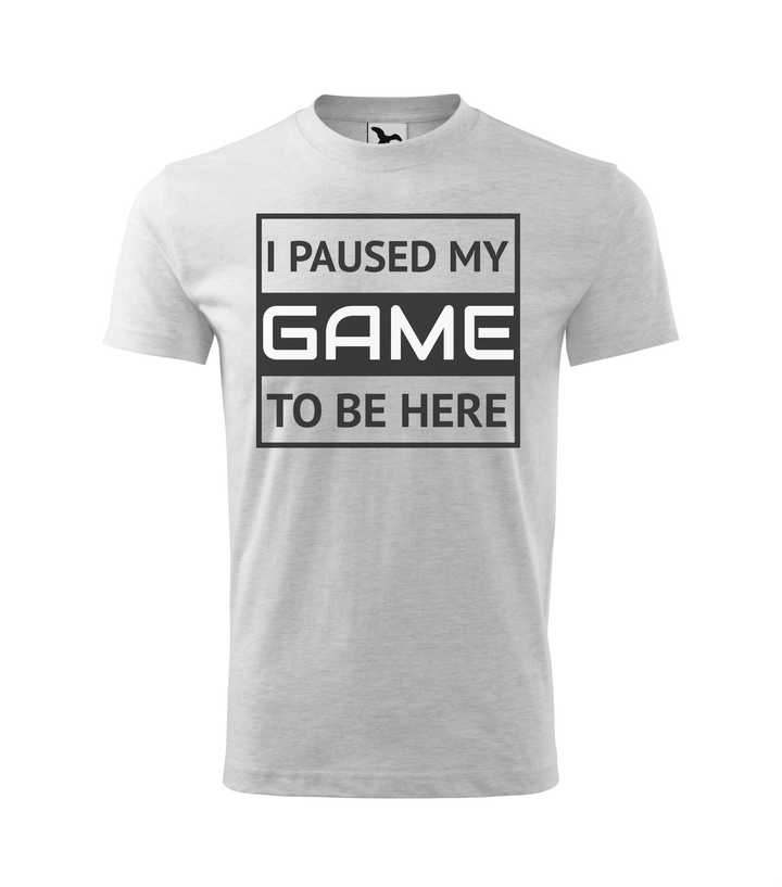 I paused my game to be here 1 - Gyerek póló világosszürke