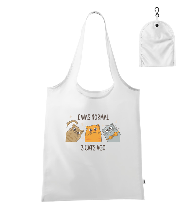 I was normal 3 cats ago - Bevásárló táska fehér