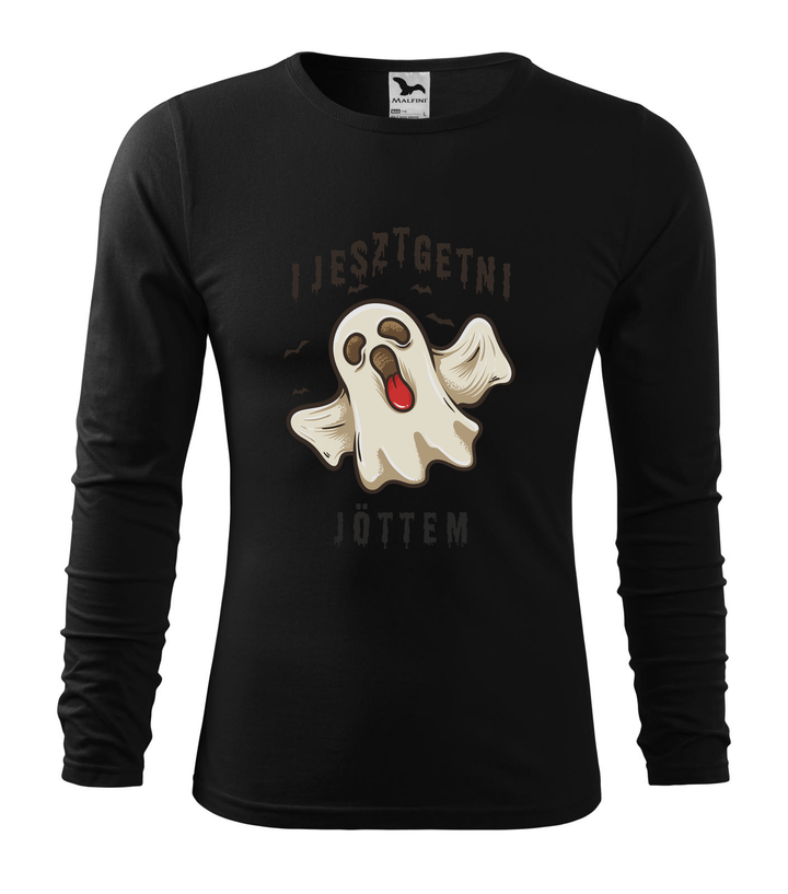 Ijesztgetni jöttem - Hosszú ujjú férfi póló fekete