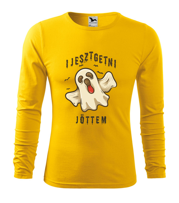Ijesztgetni jöttem - Hosszú ujjú férfi póló sárga