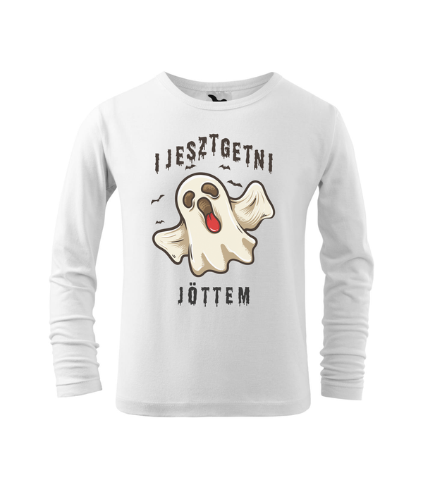 Ijesztgetni jöttem - Hosszú ujjú gyerek póló fehér
