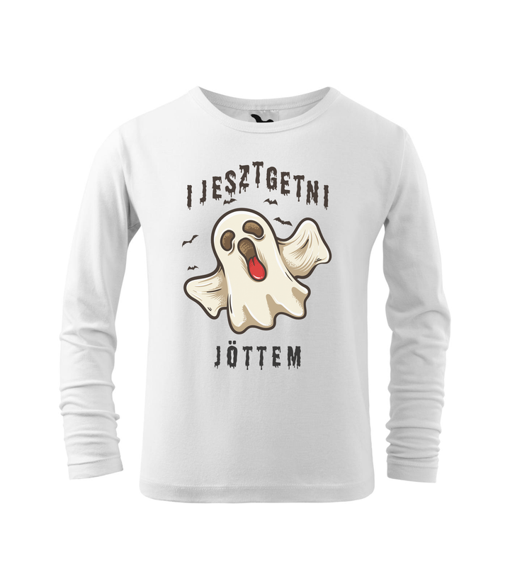 Ijesztgetni jöttem - Hosszú ujjú gyerek póló fehér