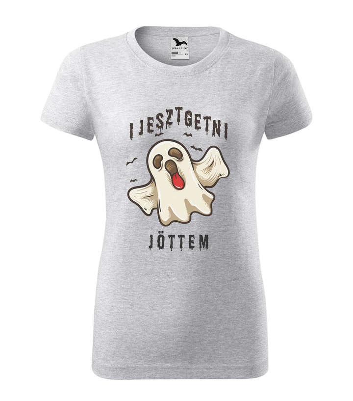 Ijesztgetni jöttem - Női póló világosszürke