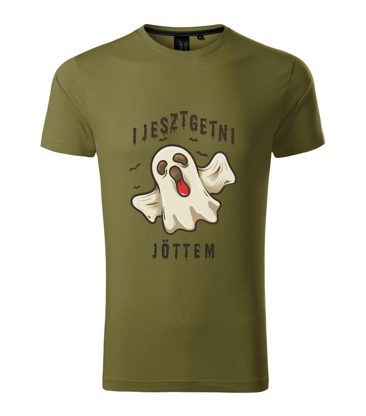 Ijesztgetni jöttem - Prémium férfi póló avokádózöld