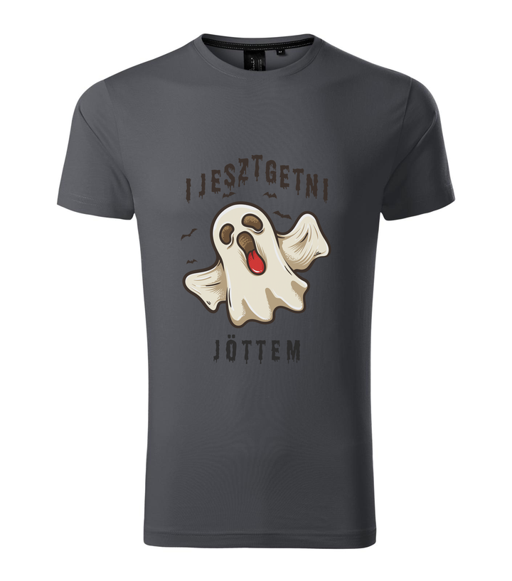 Ijesztgetni jöttem - Prémium férfi póló világos anthracite