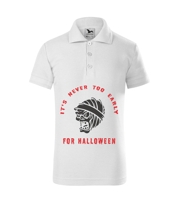 It's never to early for halloween - Galléros gyerek póló fehér