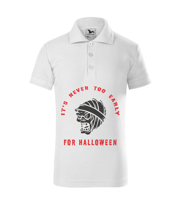 It's never to early for halloween - Galléros gyerek póló fehér