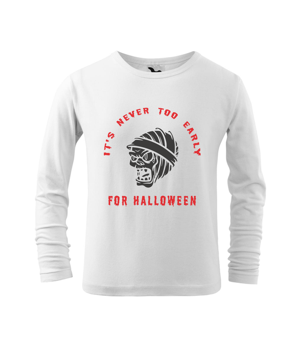 It's never to early for halloween - Hosszú ujjú gyerek póló fehér